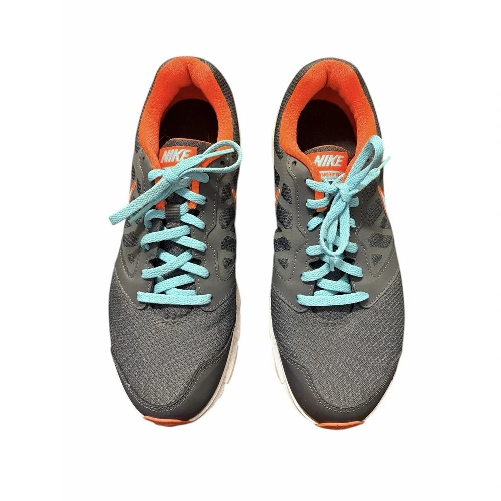 Nike Womens Downshifter 6 684765-018 Grey Blue Running‎ Shoes Lace Up Size 10